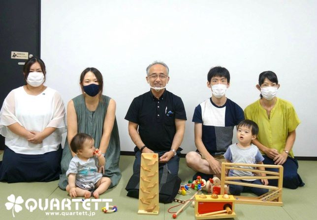 6ヵ月から絵本、おもちゃ、わらべうたで生きる力を育てるカルテット幼児教室
