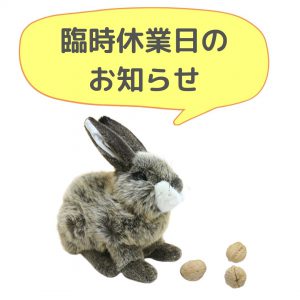 臨時休業日 のお知らせ